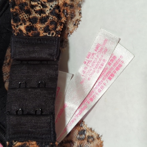 Pink Women's Animal Print Push Up Bra w/Padding Size Medium - Picture 5 of 9